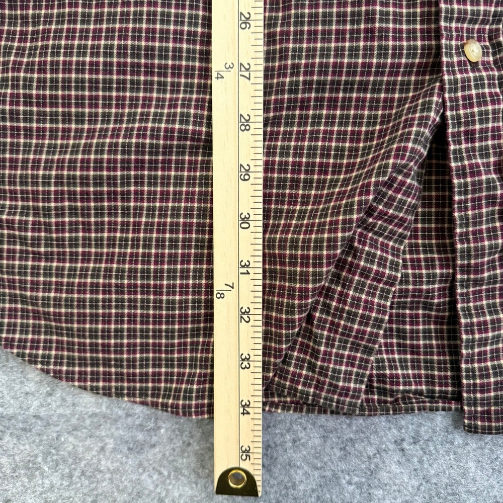 Ralph Lauren Classic Fit Button Down Shirt Mens 2XLT Tall Burgundy Plaid Check - Picture 6 of 8